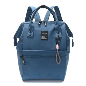 Mochila Boca de Pez Eve Nylon con Llavero Azul