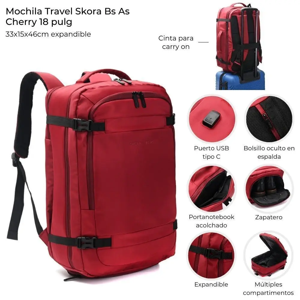 COMBO Valija Wanderlust + Mochila De Viaje Expandible - Imagen 10